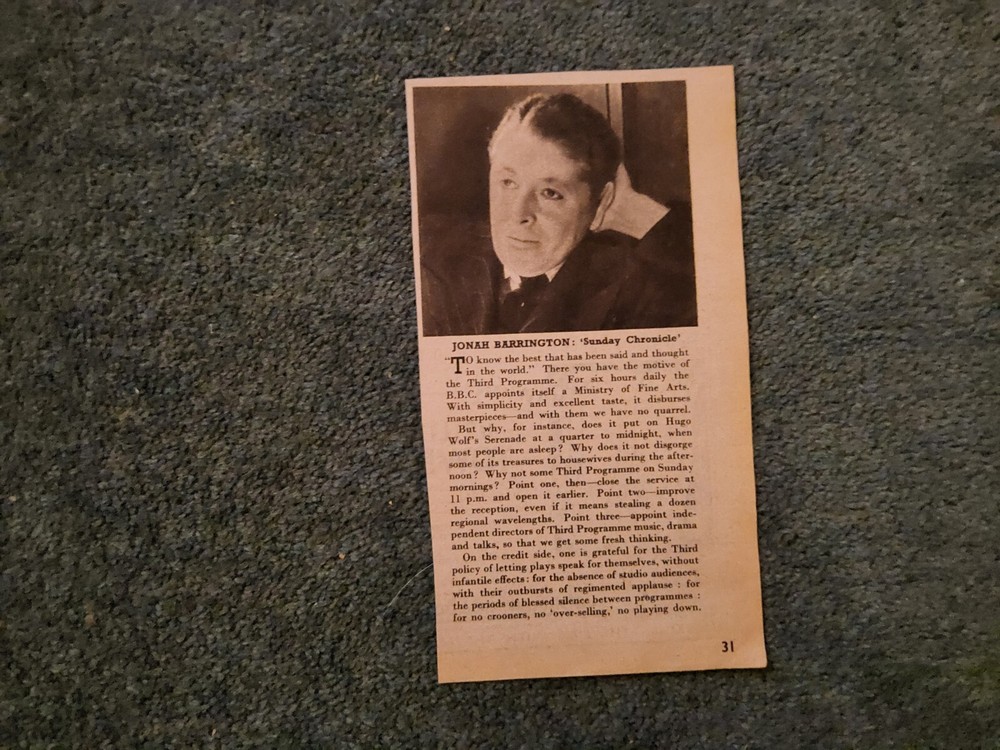 Sk99 Ephemera 1946 Article Jonah Barrington