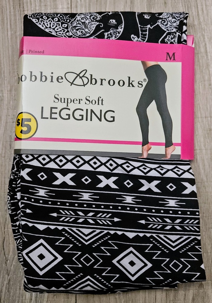 MEDIUM 8-10 Super Soft Legging Elephant Aztec Print Comfort Stretch