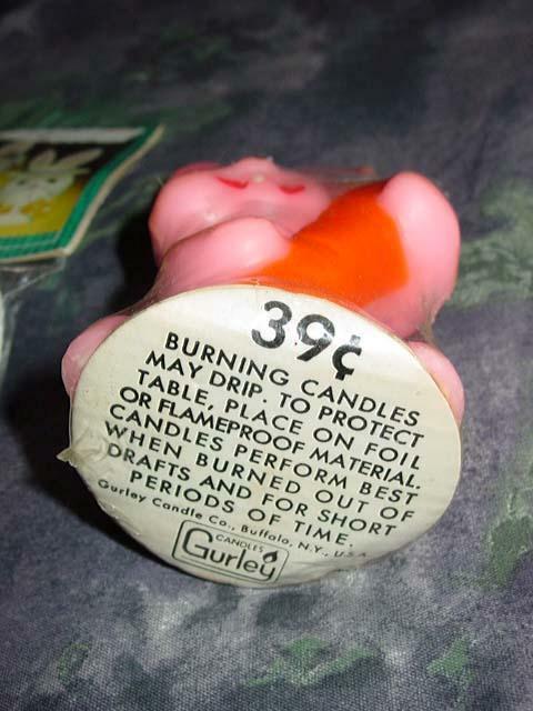 Vintage Easter - Walco Easter Mr & Mrs Bunny Kit & Gurley Bunny Candle (SEALED)