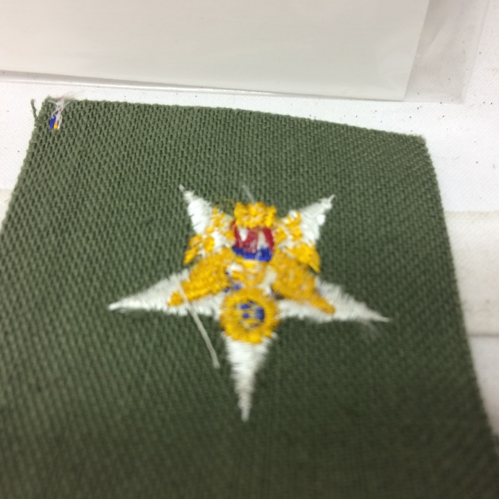 Vintage Military Patch Army General Staff Olivew/ White Thread Variant