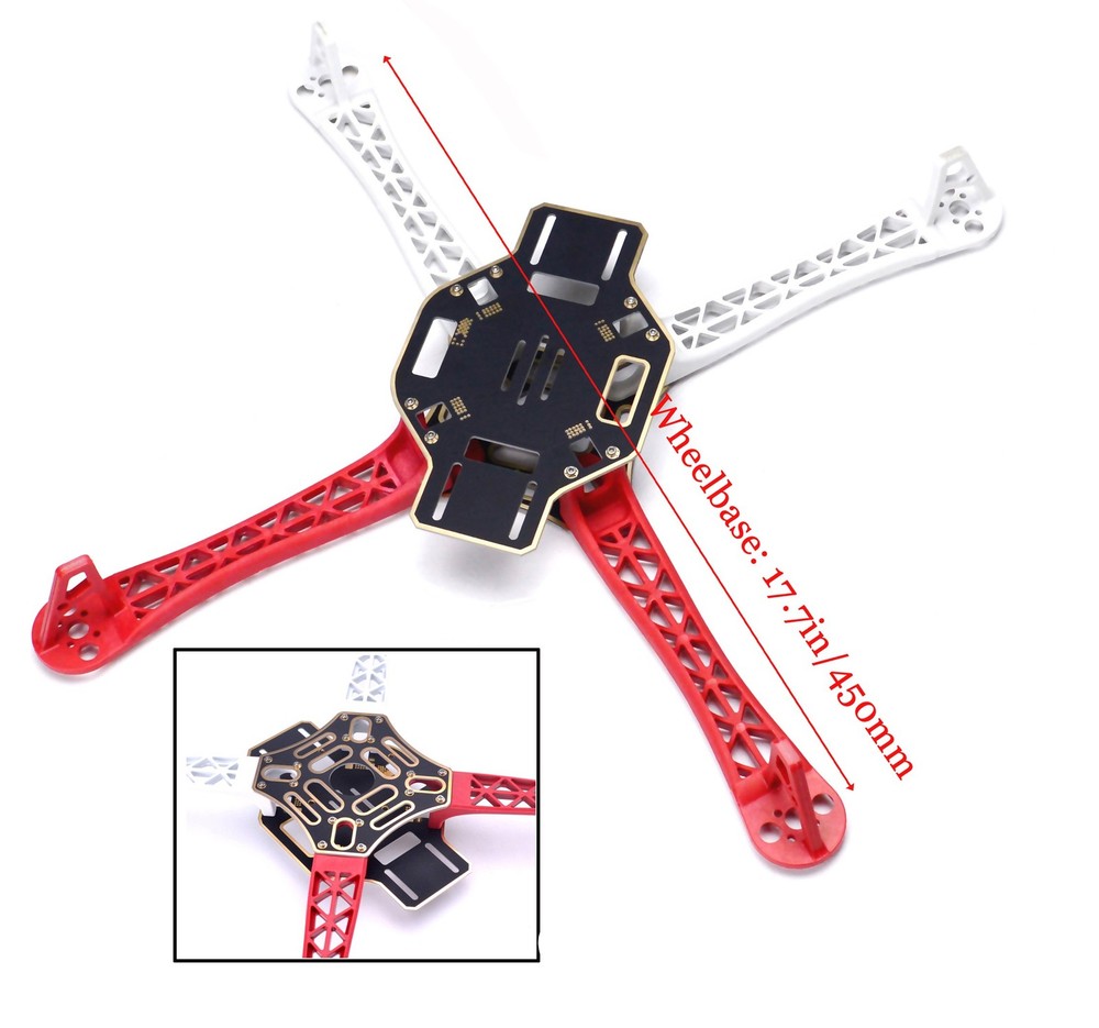 F450 Drone Frame Kit 4-Axis Airframe 450mm Quadcopter Frame Kit with Landing ...