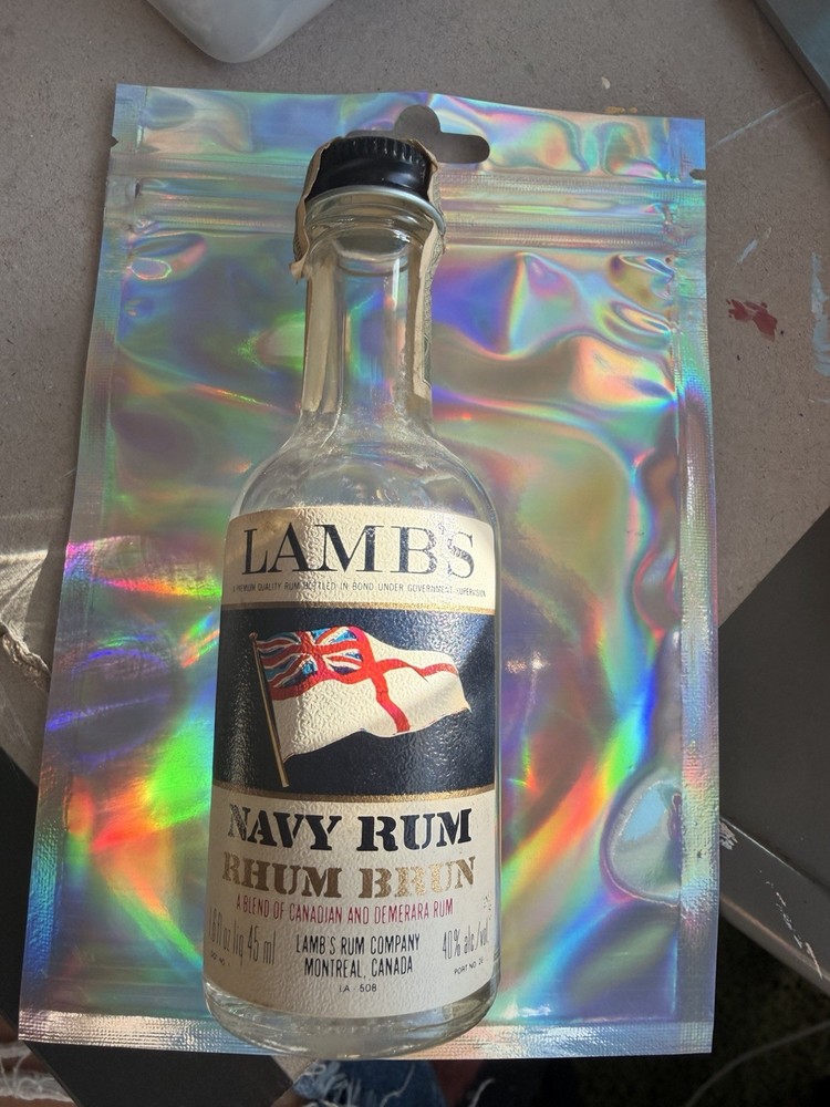 Vintage Lambs Navy Rum (45ml) Empty Bottle
