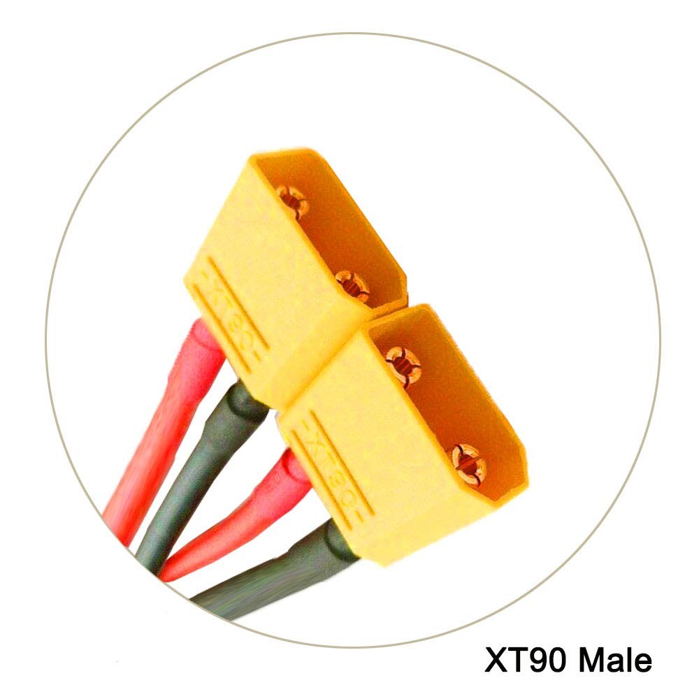 2Pcs XT90 Plug Parallel Battery Connector Cable XT90 Connector Style Parallel Y-