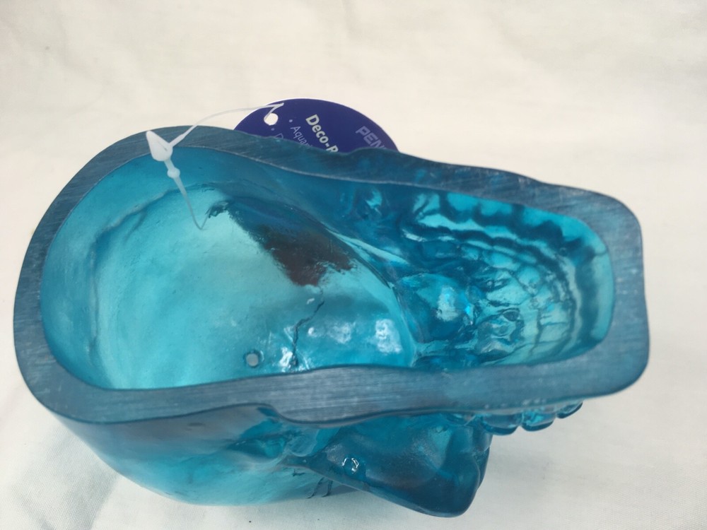 Blue Translucent Witching Hour Gazing 4" Acrylic Skull