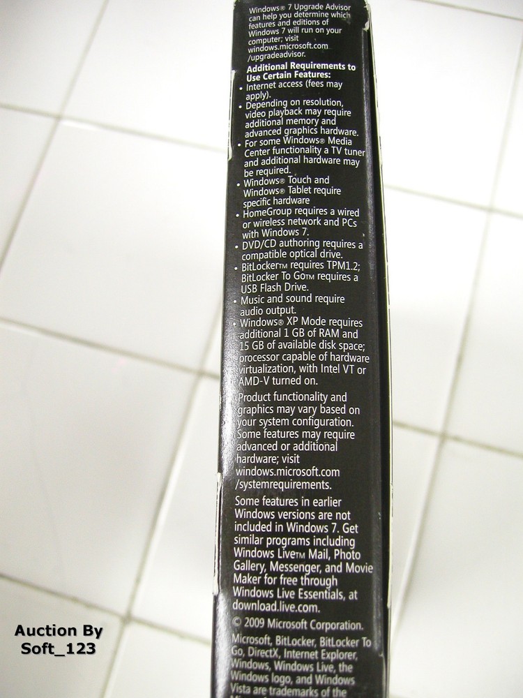 Microsoft Windows 7 Ultimate Full 32 Bit & 64 Bit DVDs MS WIN =RETAIL BOX=