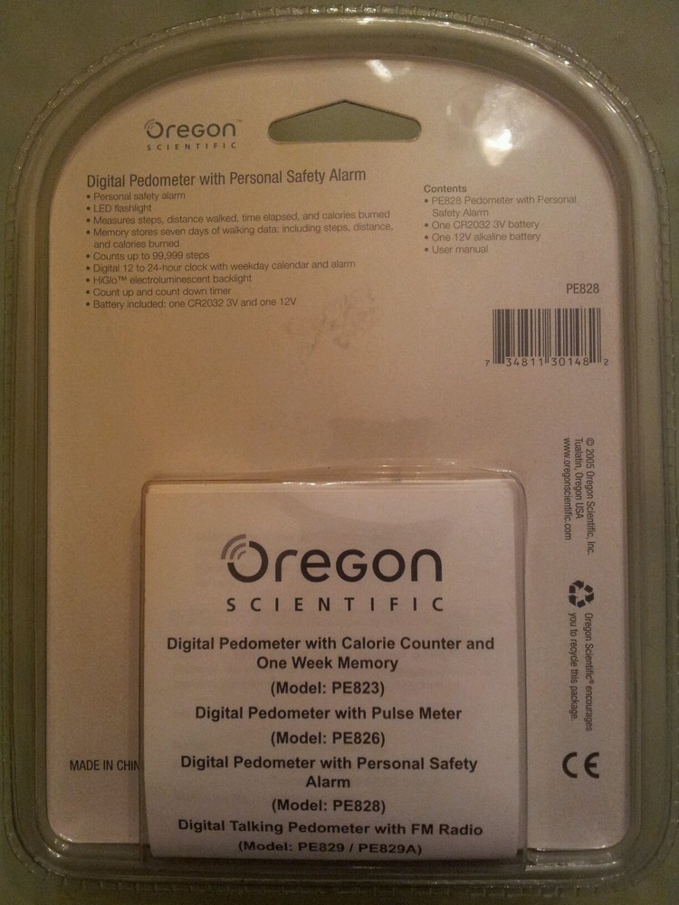 Oregon Scientific PE828 Pedometer with Panic Alarm