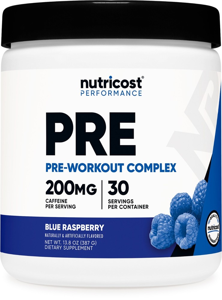 Nutricost Pre-Workout Complex Powder (Blue Raspberry) 30 Serivings