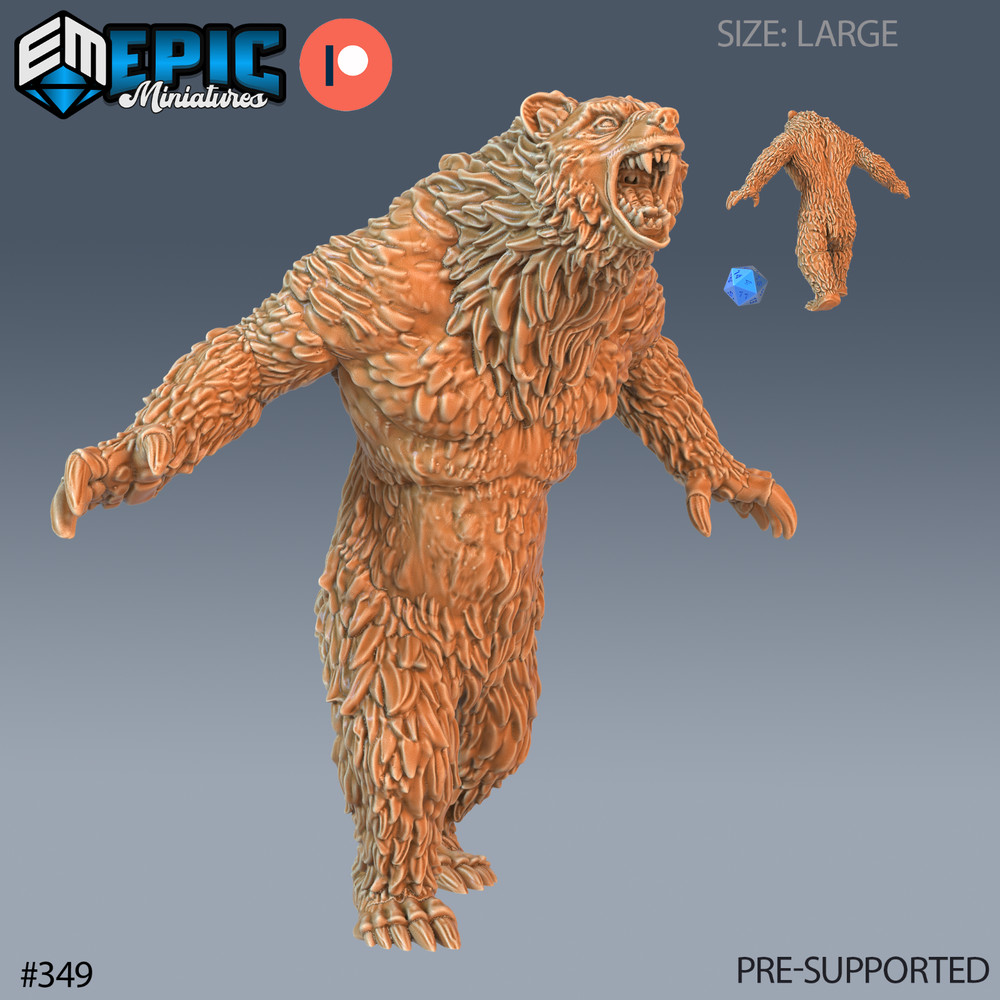 Werebear A | Epic Miniatures | RPG D&D Pathfinder Wargaming