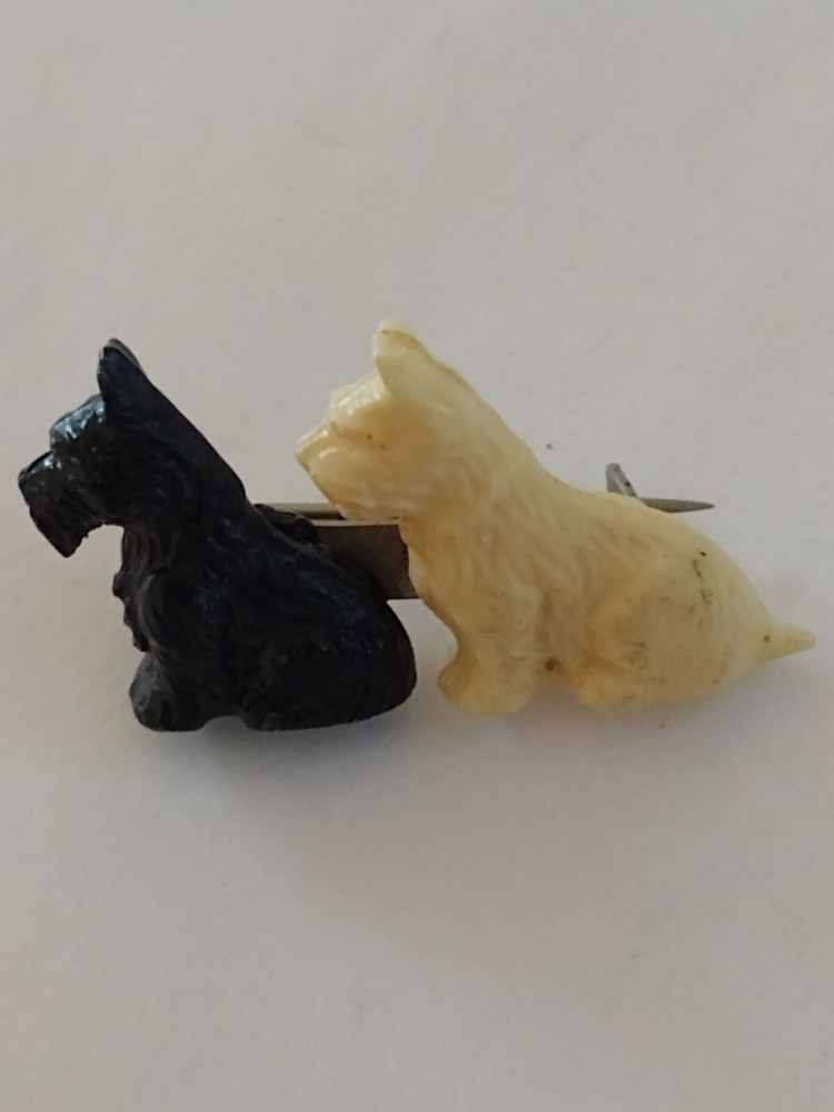 Scottie Scottish Terrier Dogs Plastic Lapel Pin