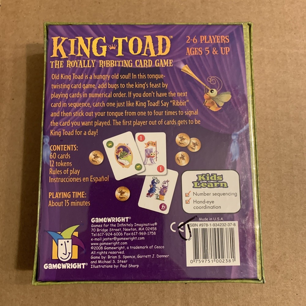 KING TOAD CARD GAME - New & Sealed!
