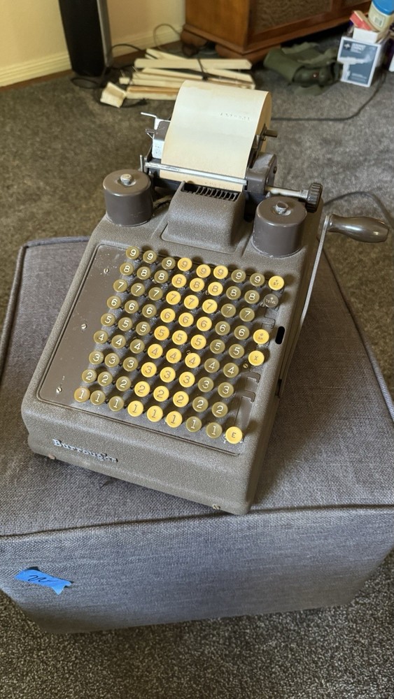 Burroughs Vintage Adding Machine In WORKING Condition