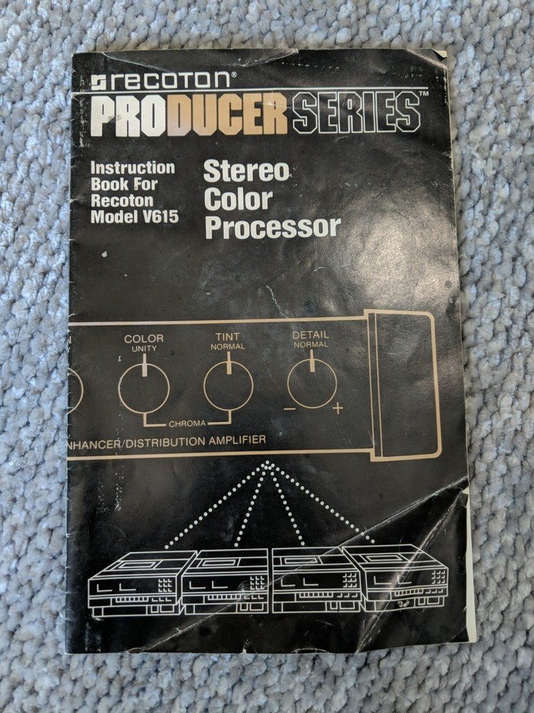 Recoton V615 Color Processor Enhancer Instruction Manual