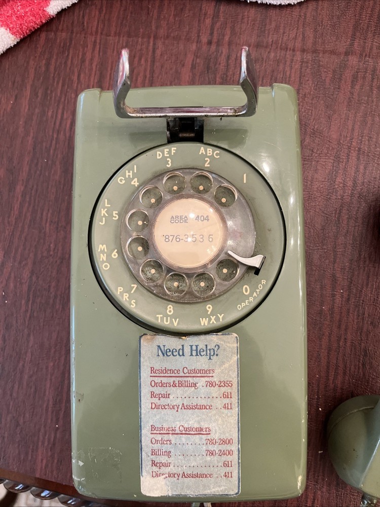 wall mount rotary dial phone vintage