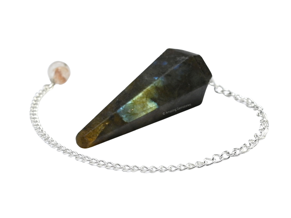 Labradorite Dowsing Crystal Pendulum