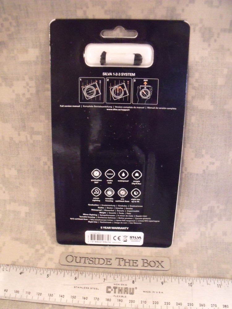 Emergency/Survival: Silva MINI Compass, Waterproof, Night Use, Scale, Mirror