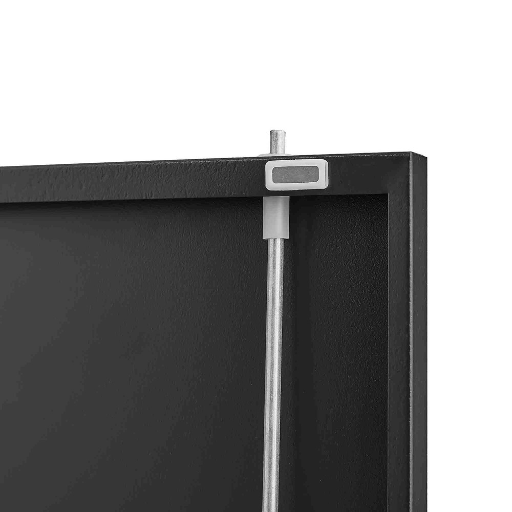 Storage cabinet with door lock and two adjustable shelves