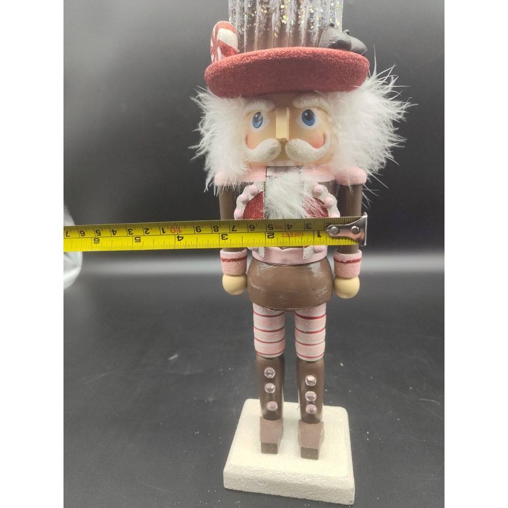 Candyland Gingerbread Nutcracker Cupcake Hat Pink Brown Christmas Decor