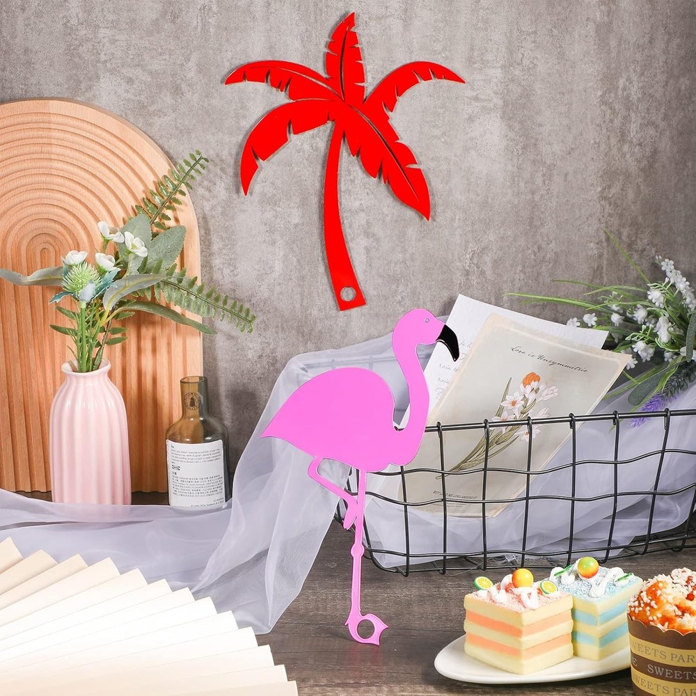 2 Pieces Mailbox Flags Flamingo Coconut Tree Replacement Multicolor