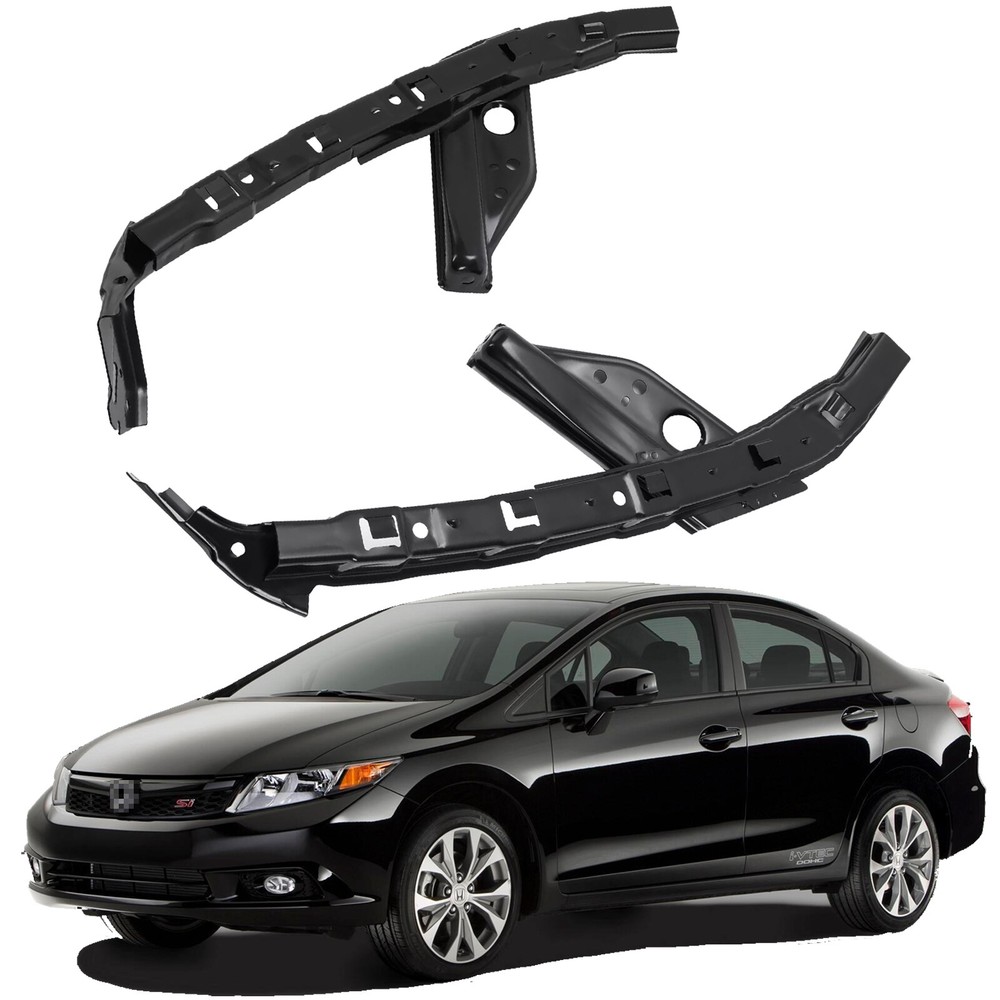 For Honda Civic 2012-2015 Headlight Bumper Bracket Front 2PCS Mount Support