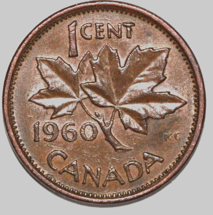 Canada 1960 Cent Elizabeth II 19mm