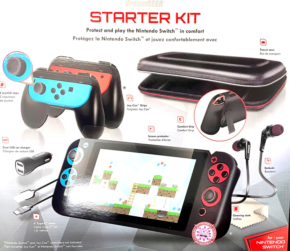 dreamGEAR Nintendo Switch Starter Kit Accessories Bundle DG-DGSW-6502