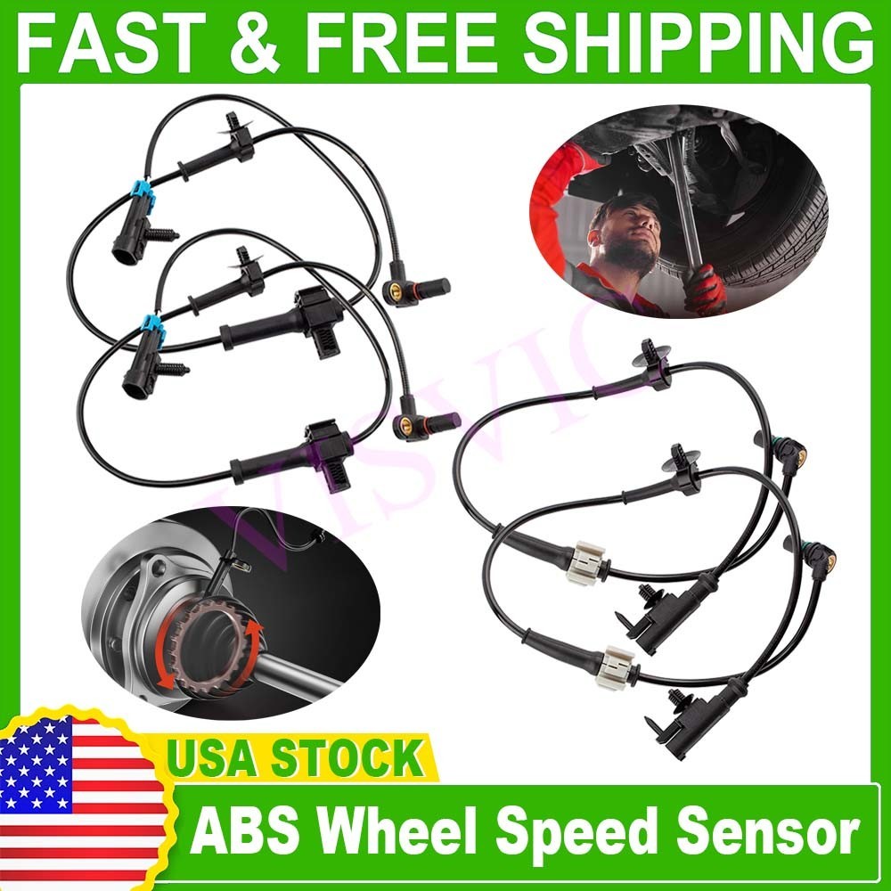 Front and Rear Left & Right ABS Wheel Speed Sensor 2 Pair for Chevy Silverado✅