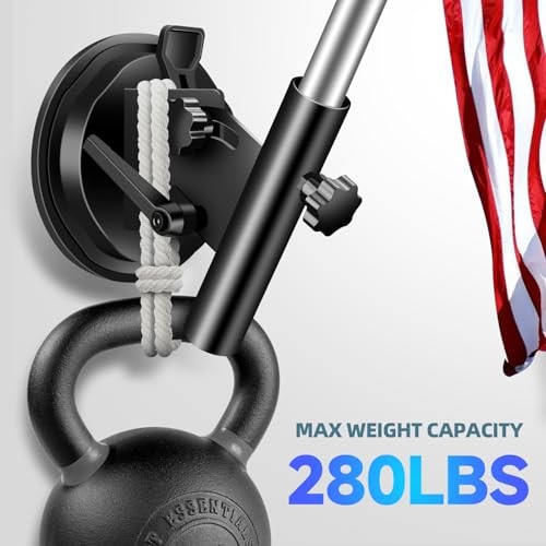 Car Flag Pole, Car Flag Holder with Adjustable Angle Suction Cup Mount,