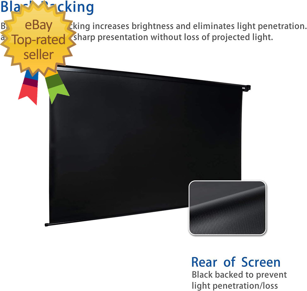 120" Motorized Projector Screen Electric Diagonal Automatic Projection 4:3 HD Mo