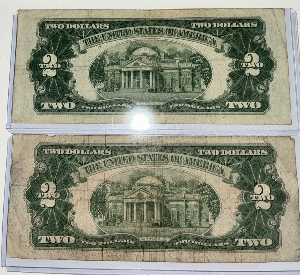 2 1953 A&C Red Seal 2 Dollar Notes