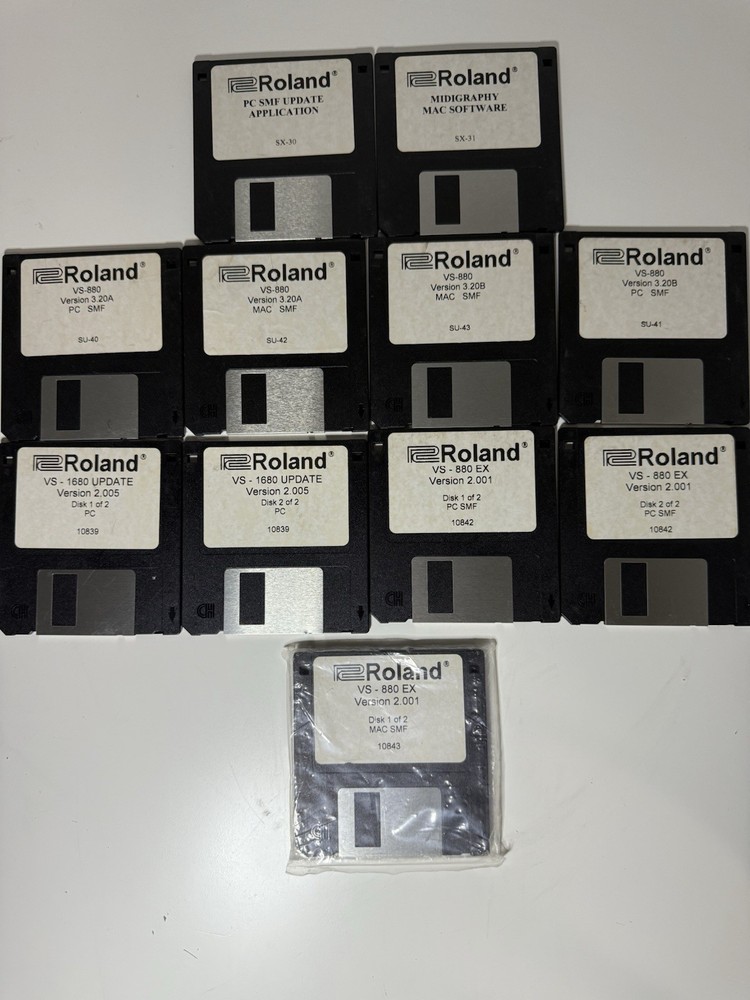 Roland VS-880 VS-880EX VS-1680 Update & Software Floppy Disk Lot