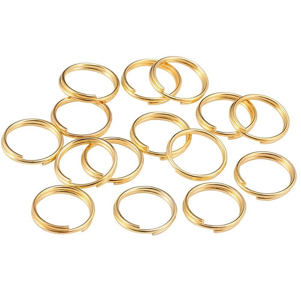 200PCS Split Key Rings Bulk for Keychain and Crafts 1”200Pack, gold