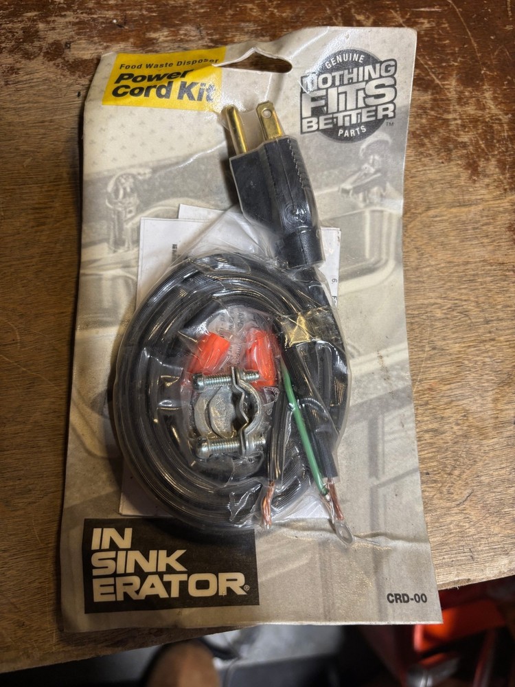 InSinkErator Garbage Disposal Power Cord Kit CRD-00 NOS