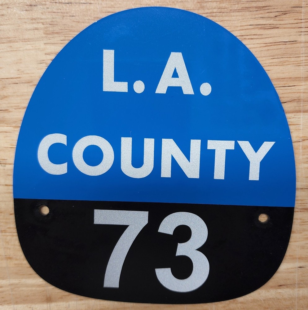 LA COUNTY 73  FIRE HELMET SHIELD