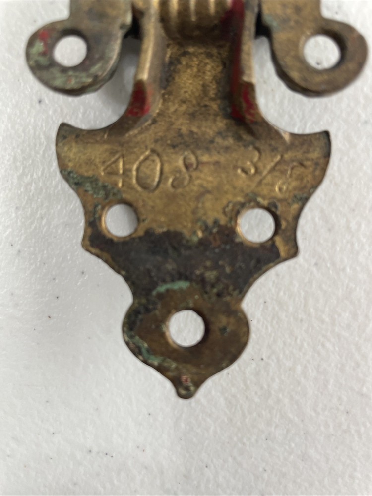 Vintage Brass Icebox Hinge-No Screws.