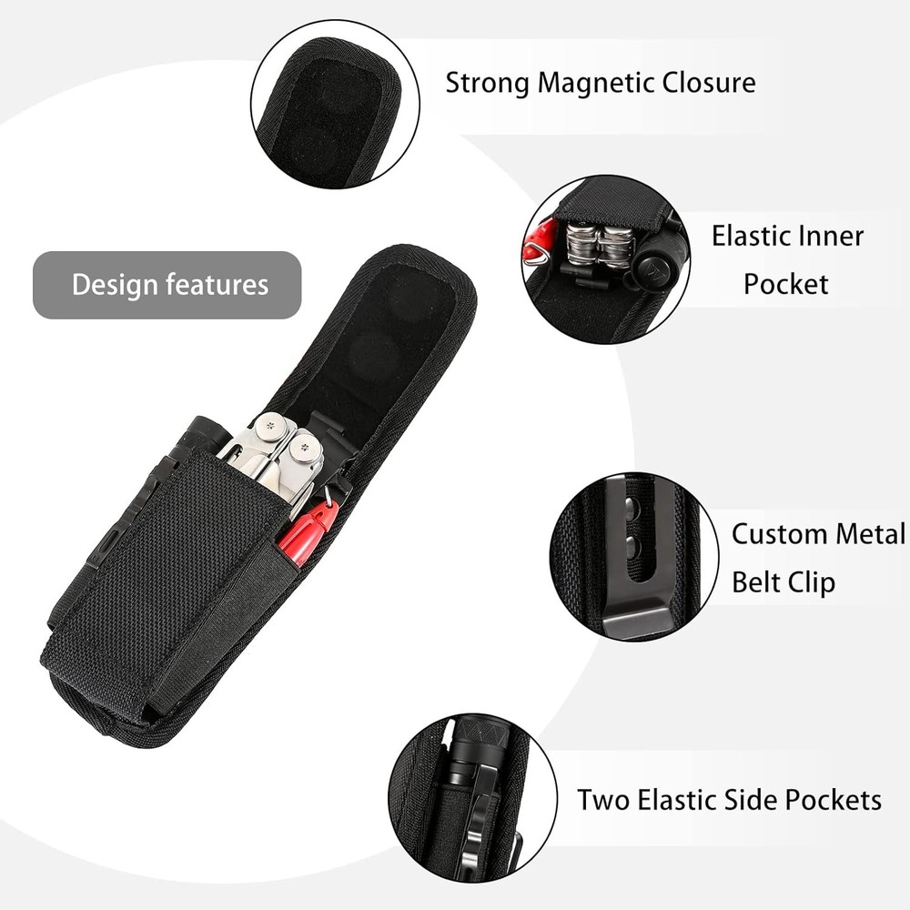 Multitool Sheath,EDC Pouch,Multi Tool Holster for Belt,EDC Belt Black1