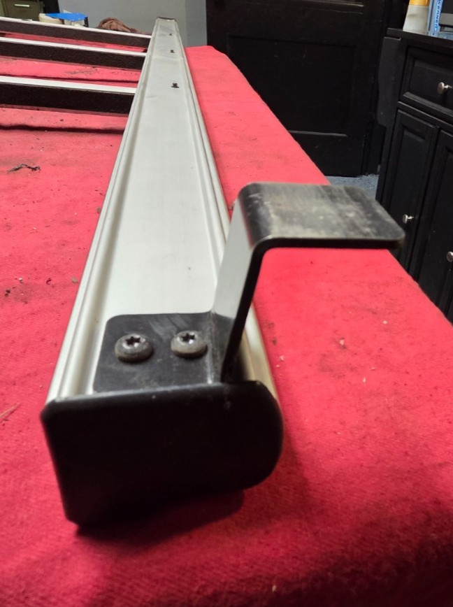 VOLVO FOLDING UPPER BUNK LADDER, BLK RUBBER , 8078803, MISSING BLK TREAD,