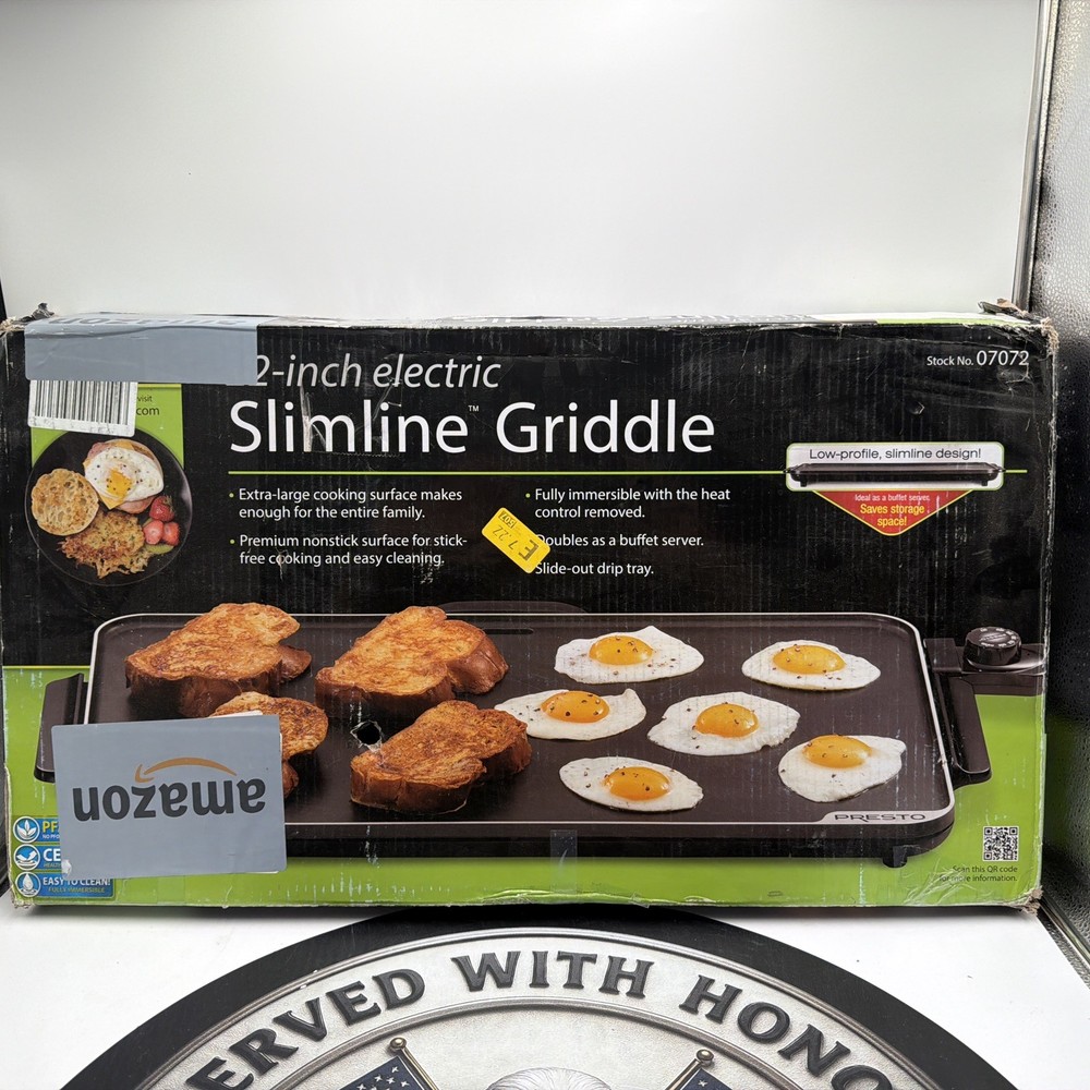 Presto 07072 Electric SlimLine Griddle 22"