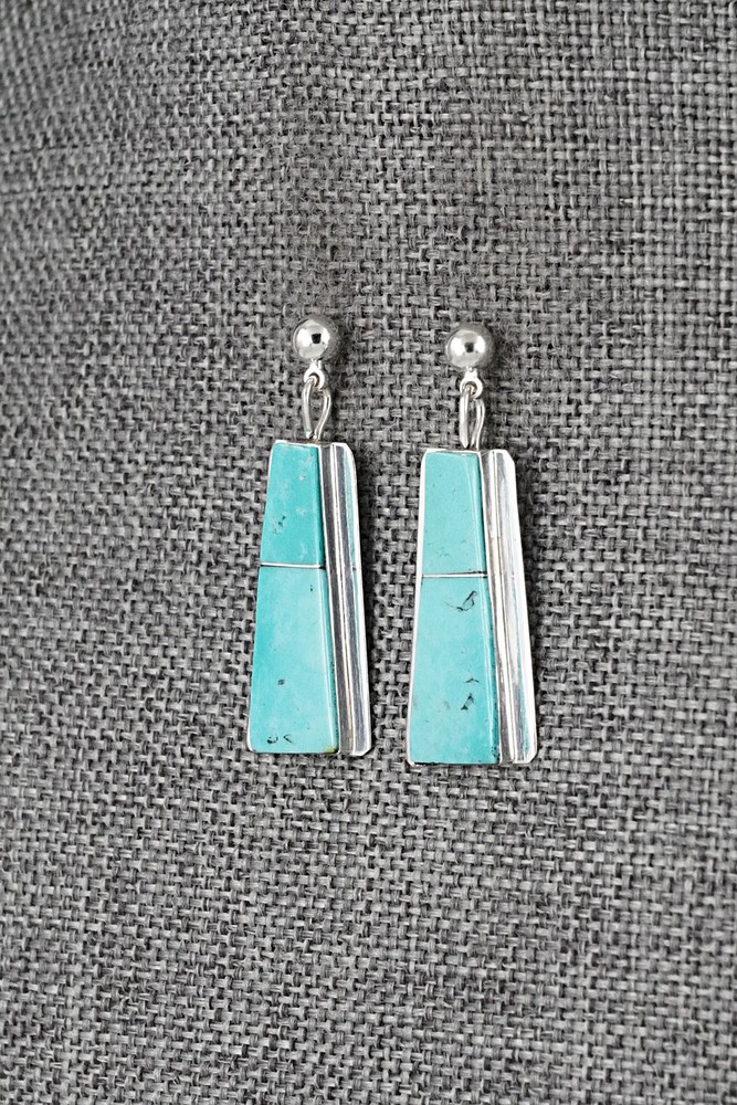 Turquoise & Sterling Silver Earrings - Brenda Pete