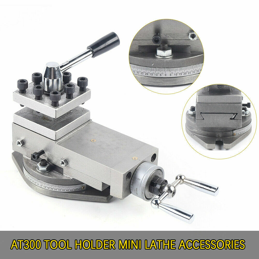 AT300 Lathe Tool Post Assembly Metal Lathe Machine Tools Holder 80mm Universal