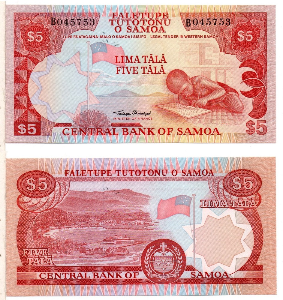 SAMOA 5 Tala (1985) P-26a, Uncirculated