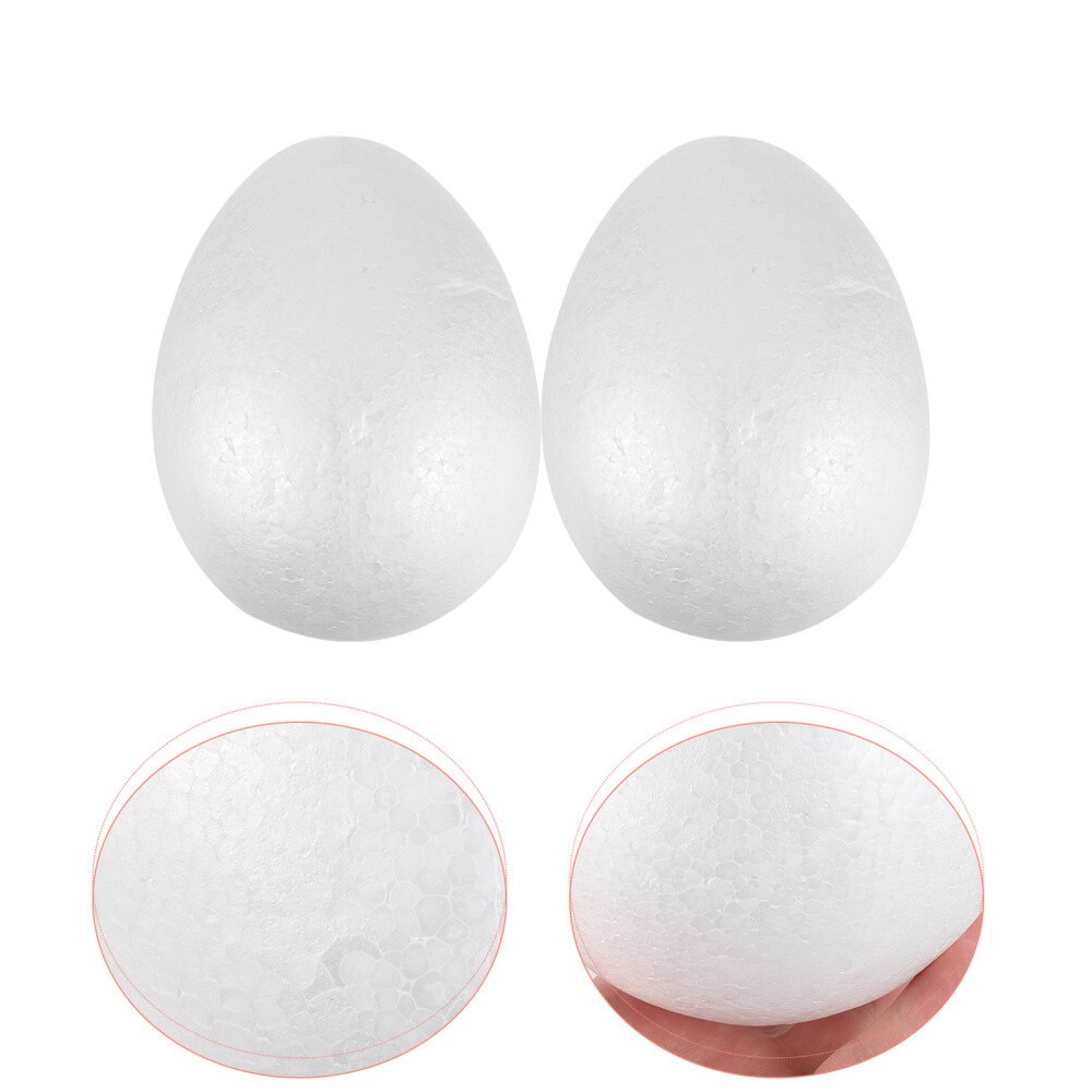 2pcs Polystyrene Eggs Eggs Decoration Chicken Toy Simulation