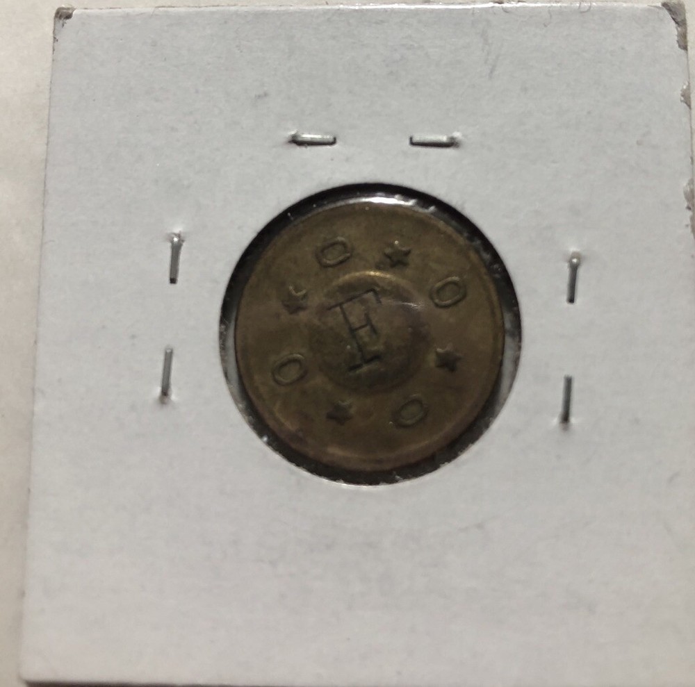Double Sided Embossed F Token