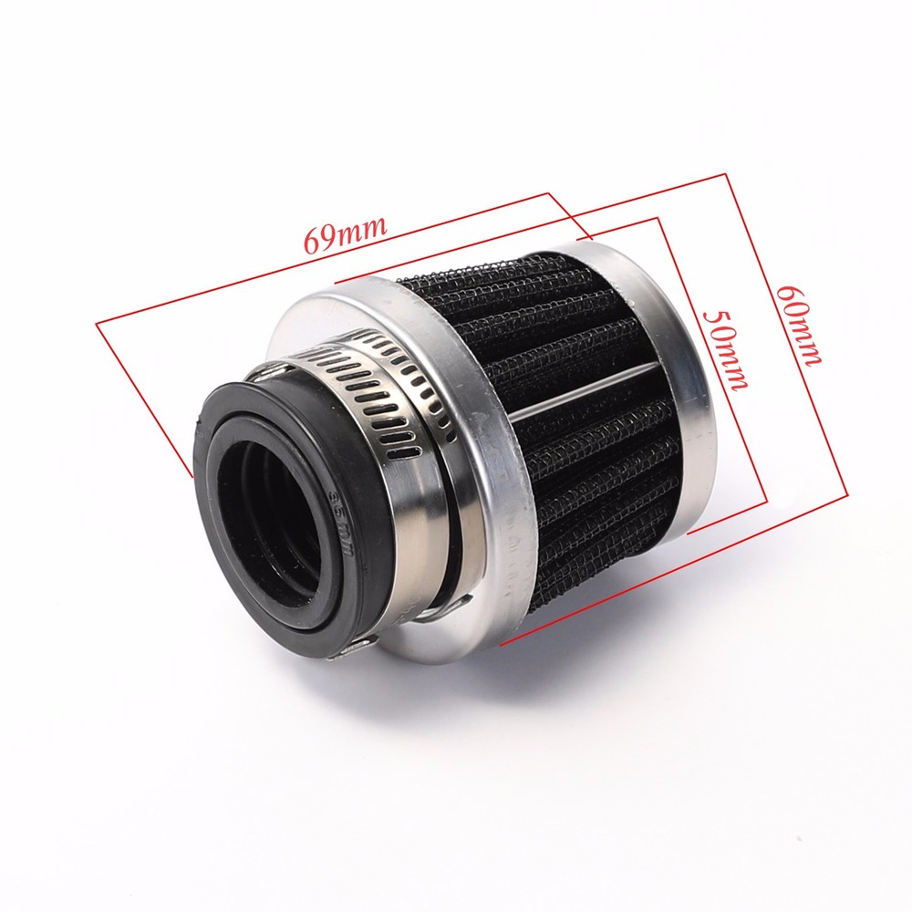 PERFORMANCE 28mm HI FLOW CHROME POD AIR/FILTER UNIVERSAL CLEANER