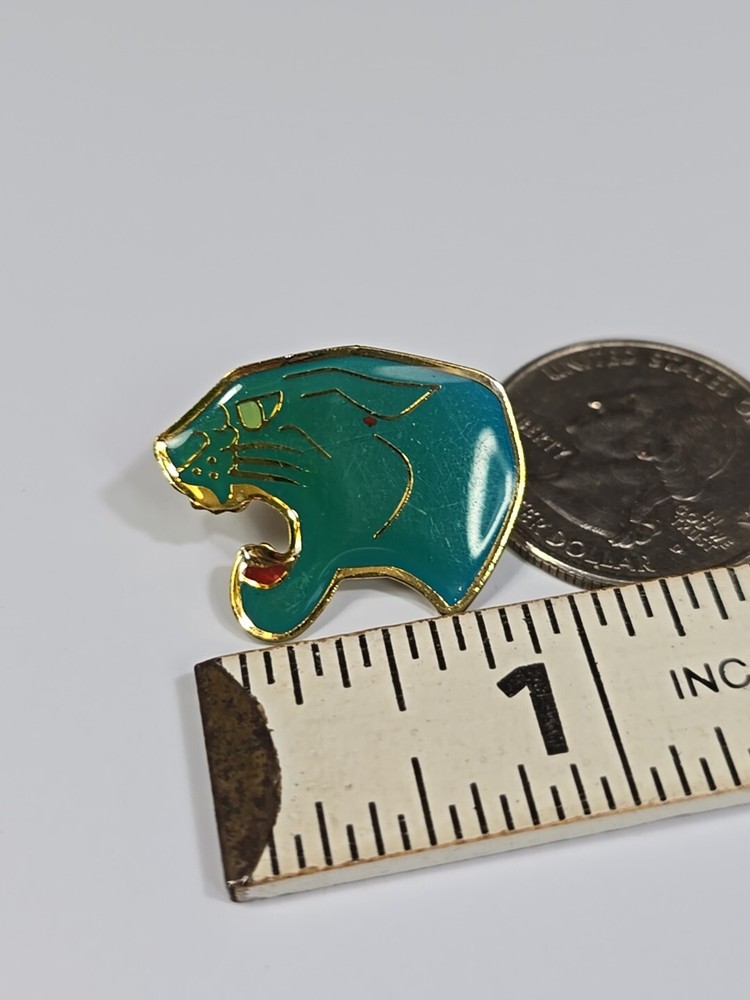 Blue Panther Head Lapel Pin