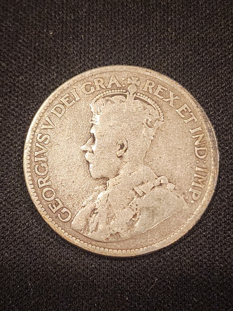 1919 Canada 25 Cents Silver Coin