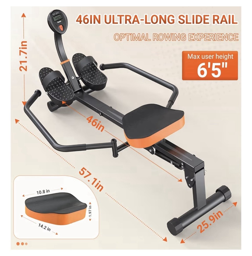 Niceday Rowing Machine,hydronic Rowing Machine,16Resistant Level 300Lb Capacit.