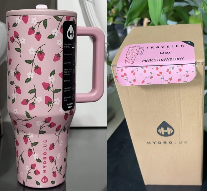 Hydrojug pink strawberries 32 Oz