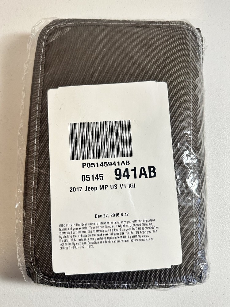 2017 Jeep Compass Owner's Manual Set OEM