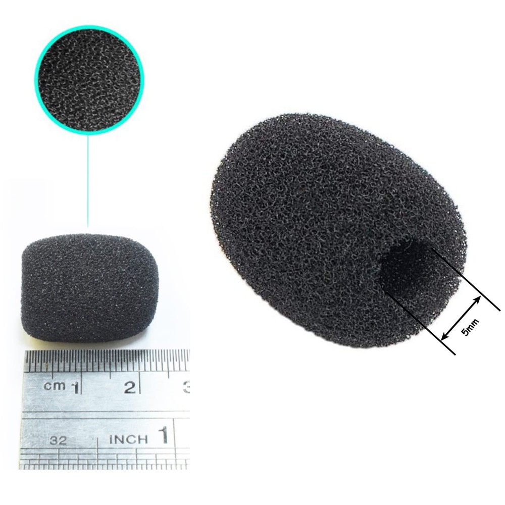 Lapel Microphone Clips Replacement Kit, Mic Windscreen Foam Covers and Clips