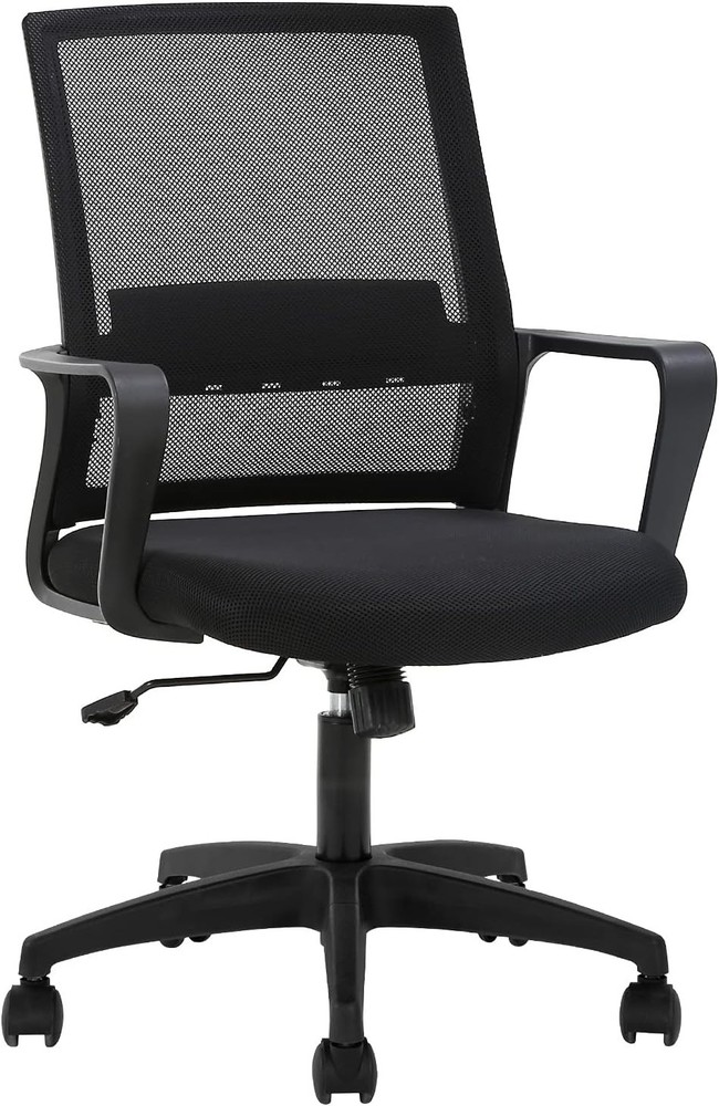Breathable Mesh Computer Chair with Adjustable Heights & Durable Lumbar Support